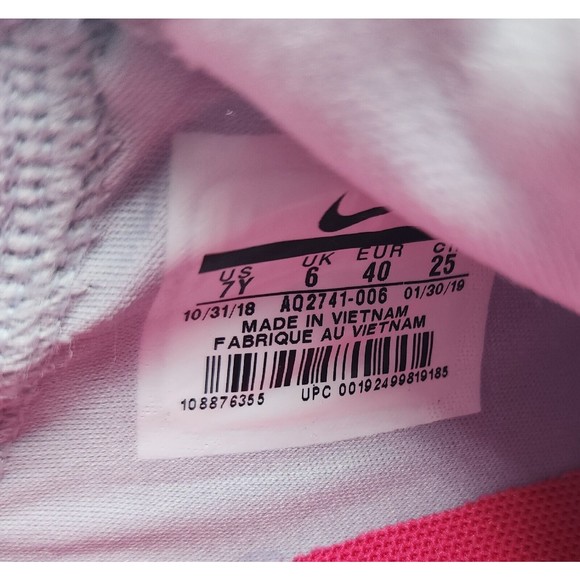 Nike Air Max Motion GS Wolf Grey Pink Anthracit Girl's Sneaker Size 7Y Wnms 8.5 - Picture 9 of 9